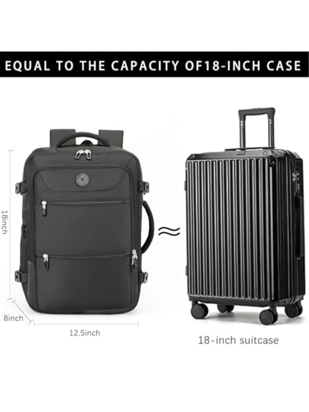 40L Travel Backpack Carry On Airline Approved Laptop Bag Overnight Weekender